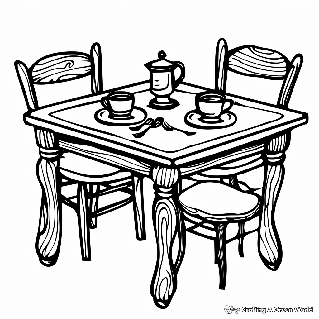 Table Coloring Picture 2025 Table Coloring Picture 2025