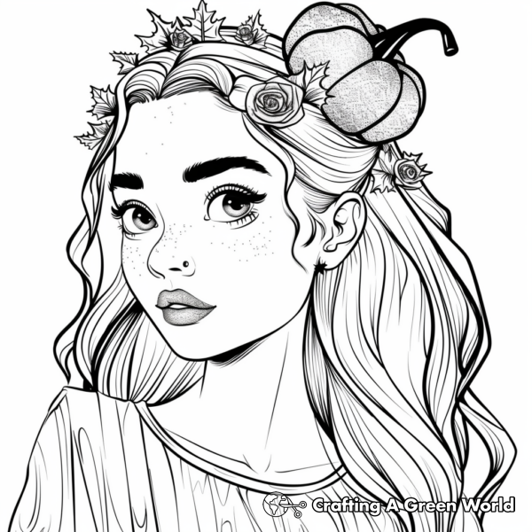 Halloween Princess Coloring Pages - Free &amp; Printable!