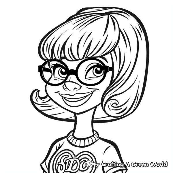 Mystery Solving Velma Coloring Pages 1