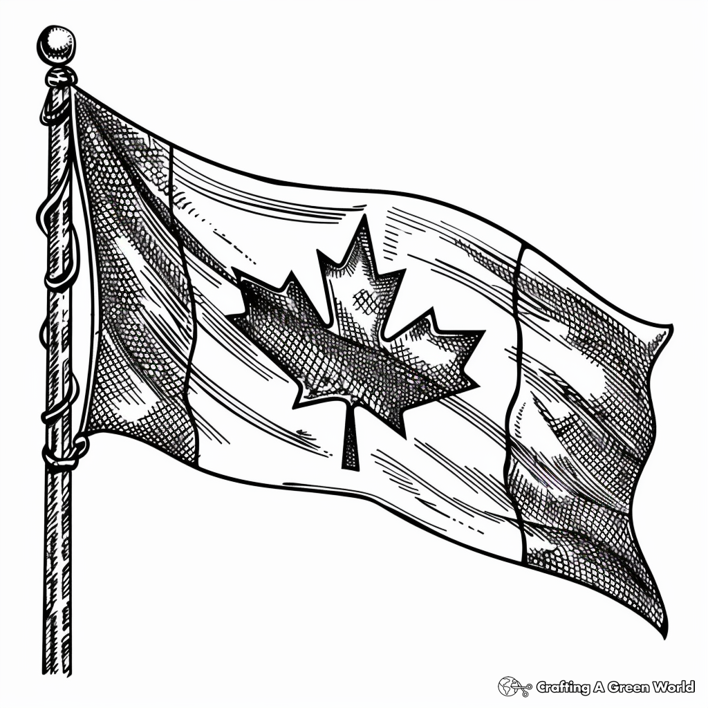 P gina Para Colorear De La Bandera Canadiense P gina Para Colorear De La Bandera Canadiense