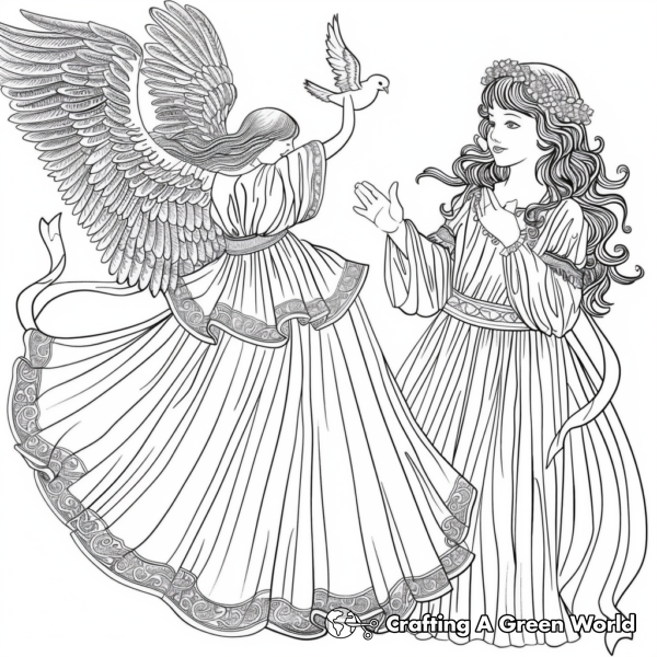 Angel For Adults Coloring Pages Free Printable 