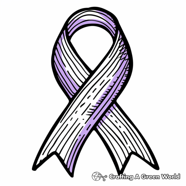 Awareness Ribbon Coloring Pages - Free &amp; Printable!