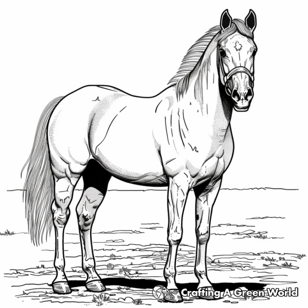 Realistic Horse Coloring Pages for Equestrian Lovers 1