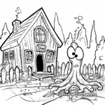 Relaxed Squidward Resting at Home Coloring Pages 1