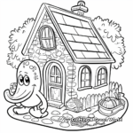Relaxed Squidward Resting at Home Coloring Pages 2