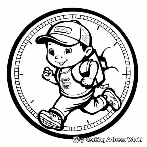 Free Printable Mile Tracker Coloring Page for Fun Creative Activity
