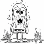 Sad Squidward Face Coloring Pages 2