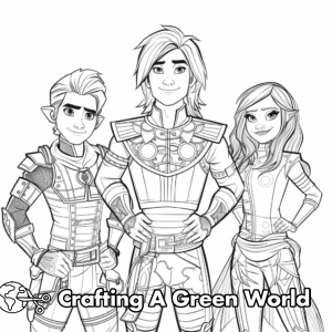 Descendants 3 Coloring Pages - Free &amp; Printable!