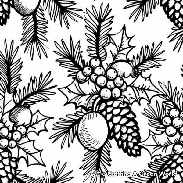 Holly Coloring Pages - Free &amp; Printable!