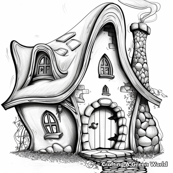 Fairy House Coloring Pages - Free &amp; Printable!
