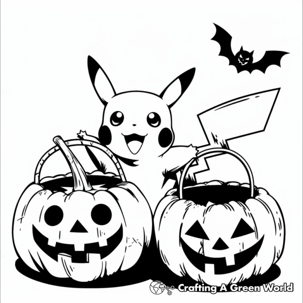 Pikachu Halloween Coloring Pages - Free &amp; Printable!