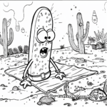 Squidward in Bikini Bottom Coloring Pages 1