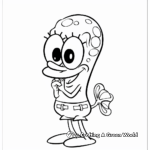 Squidward in Bikini Bottom Coloring Pages 4