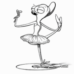 Squidward Performing Ballet Coloring Pages 2
