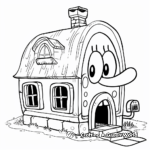 Squidward's House Coloring Pages 4
