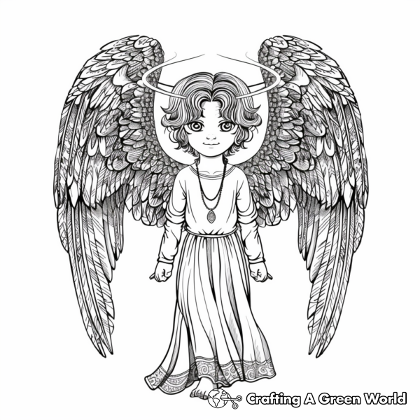 Stunning Seraphim Angel Coloring Pages 1