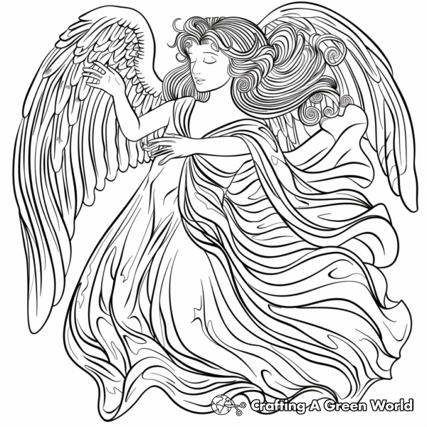 Angel For Adults Coloring Pages Free Printable 