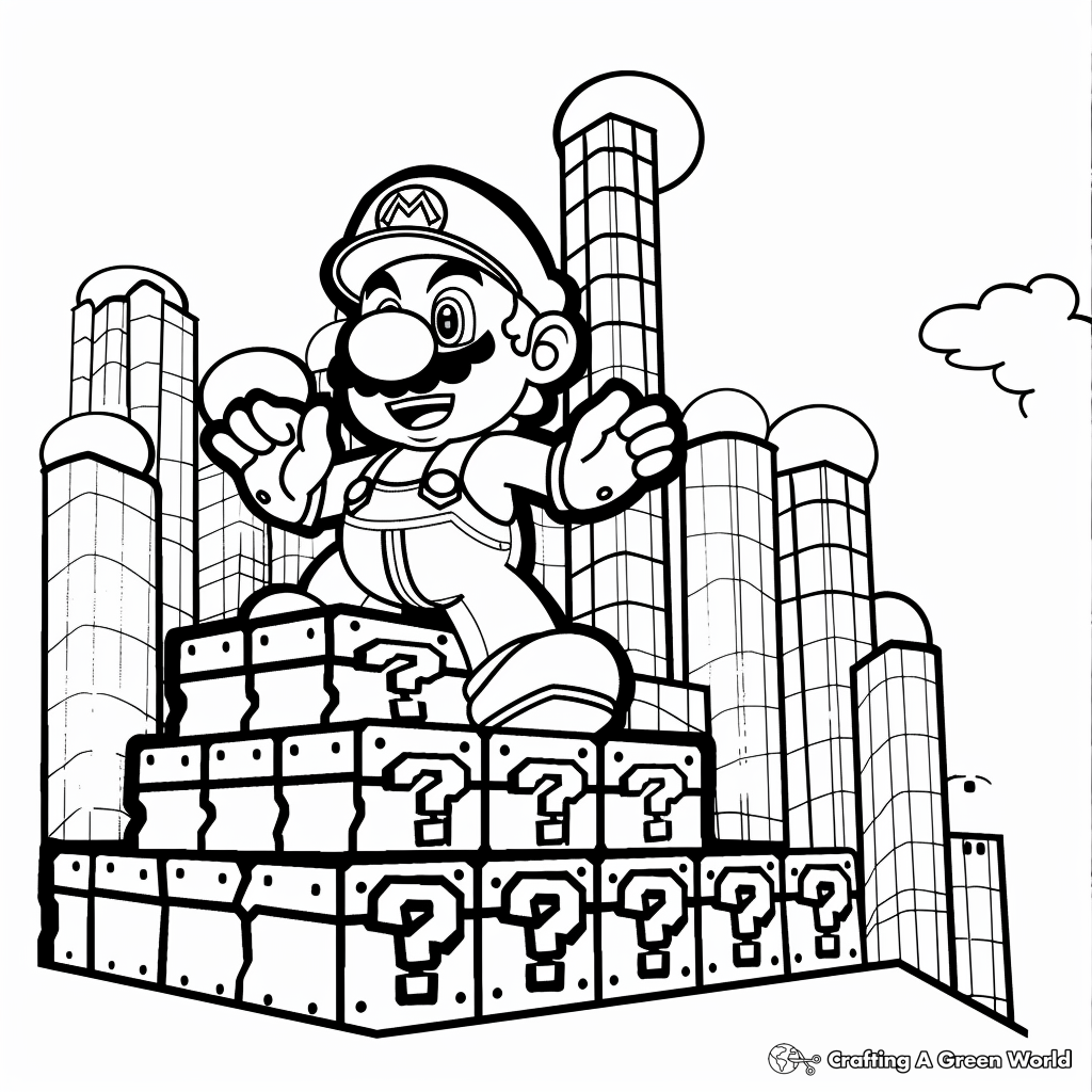 Super Mario Power Ups Coloring Pages Super Mario Power Ups Coloring Pages