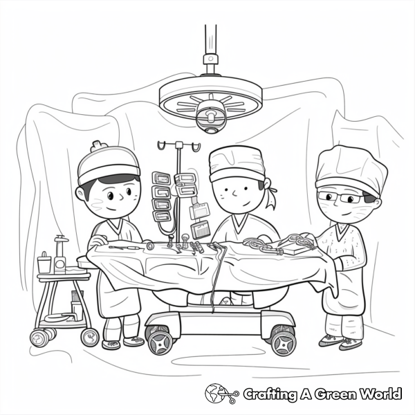 Surgery For People You See Coloring Sheet Kids Sketch Coloring Page