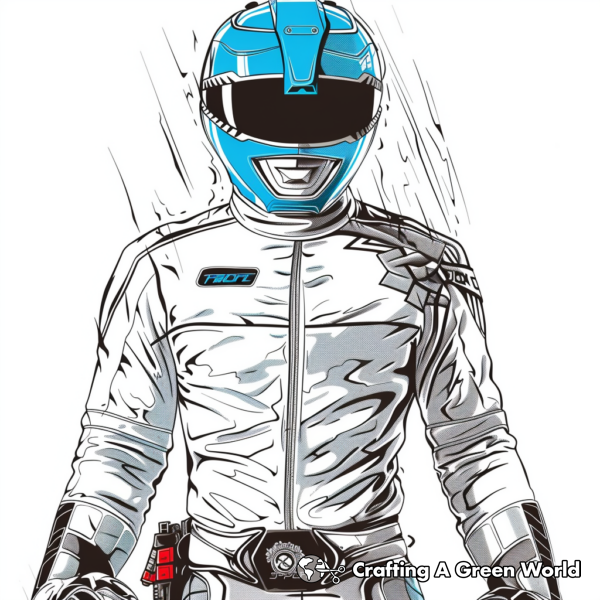 Blue Power Ranger Coloring Pages - Free & Printable!