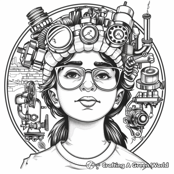 Unconventional Steampunk Coloring Pages 1