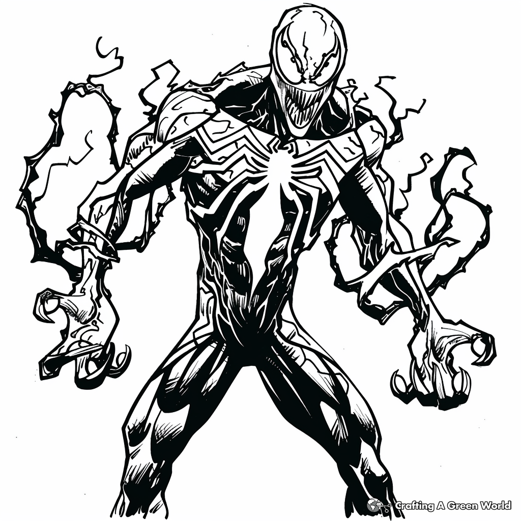 Toxin Venom Coloring Page Toxin Venom Coloring Page