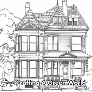 Victorian Houses Coloring Pages - Free &amp; Printable!