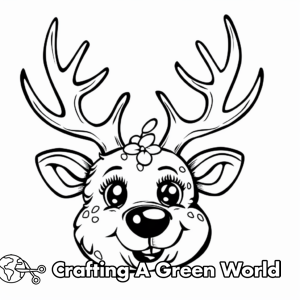 Reindeer Face Coloring Pages - Free & Printable!