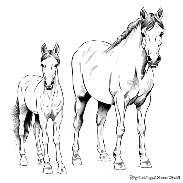 Arabian Horse Coloring Pages - Free &amp; Printable!
