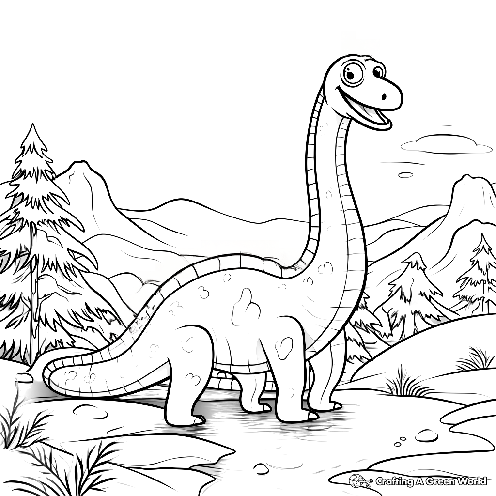 Brontosaurus Coloring Pages - Free & Printable!