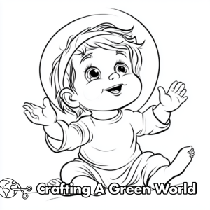 Baby Jesus Coloring Pages - Free &amp; Printable!