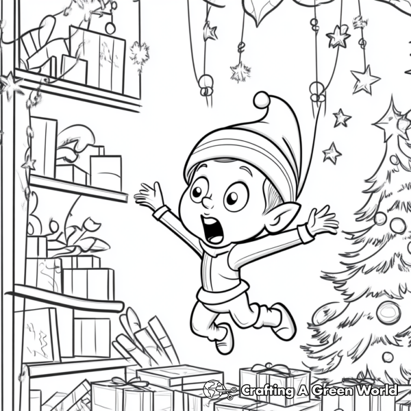 Elf On The Shelf Coloring Pages - Free & Printable!