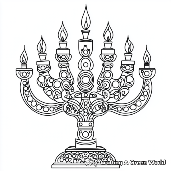 Menorah Coloring Pages - Free &amp; Printable!