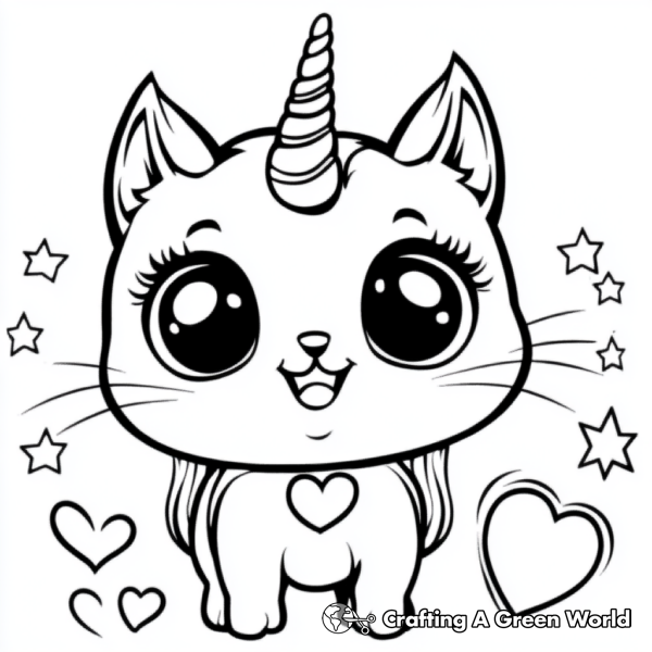 Unicorn Cat Coloring Pages - Free & Printable!