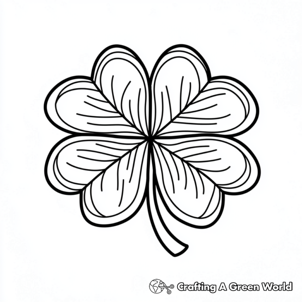 Four Leaf Clover Coloring Pages - Free & Printable!