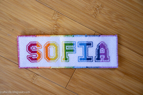 cross-stitch bookmark