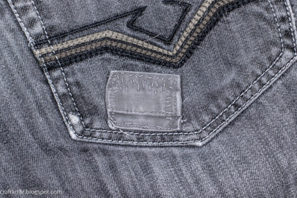 mend a hole in a back pocket