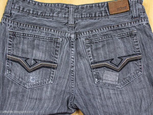 mend a hole in a back pocket