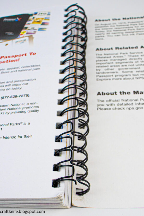 fix a wire-bound notebook