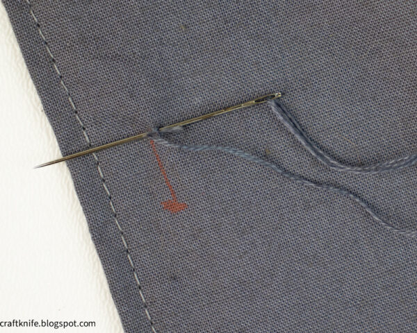 hand-sew a buttonhole