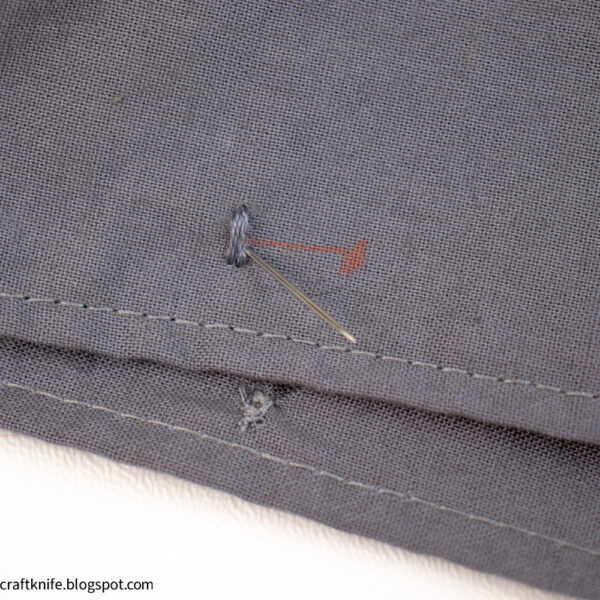 hand-sew a buttonhole