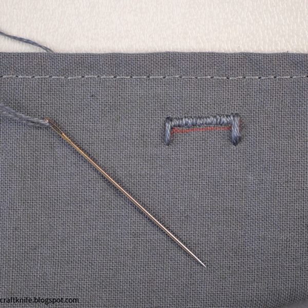 hand-sew a buttonhole