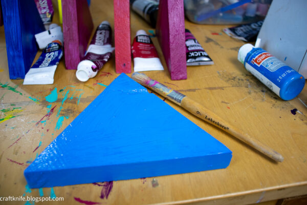 painted wooden bunting
