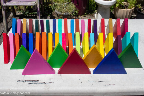 painted wooden bunting