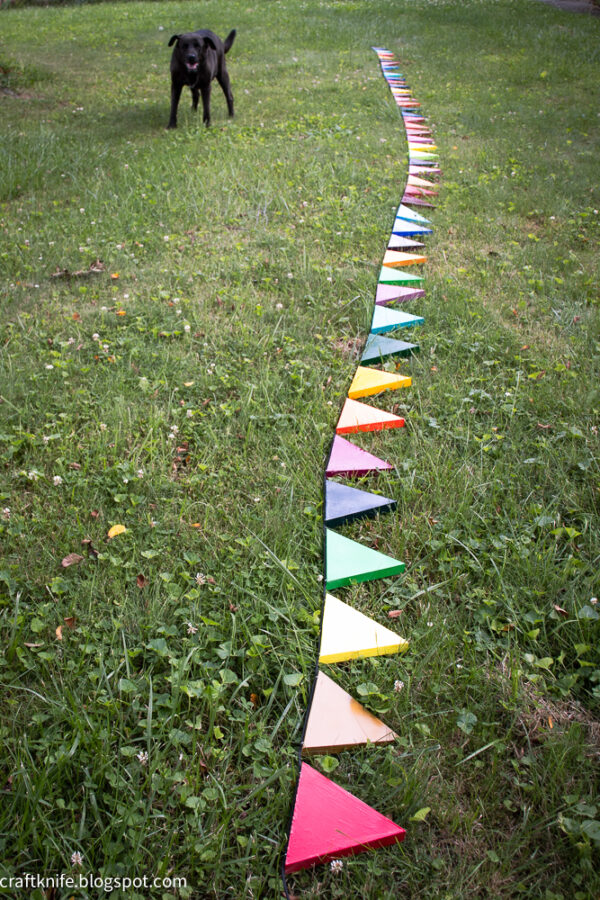 painted wooden bunting