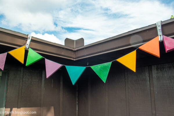 painted wooden bunting