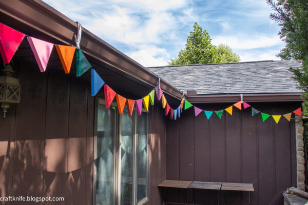 painted wooden bunting