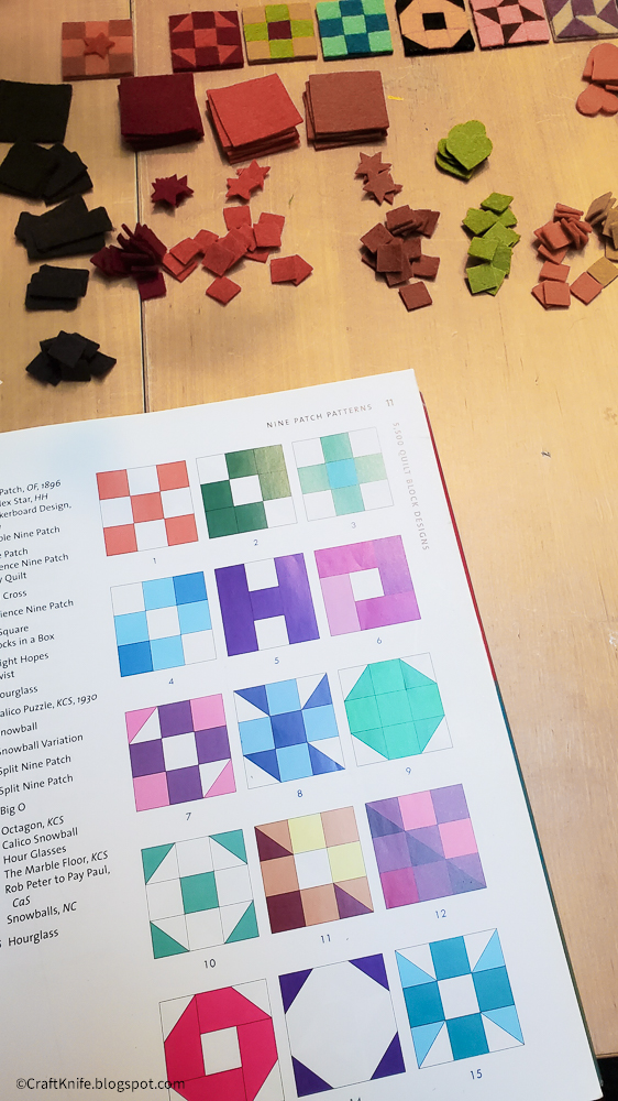no-sew mini quilt blocks