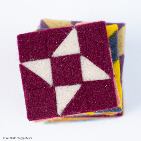 mini felt quilt block