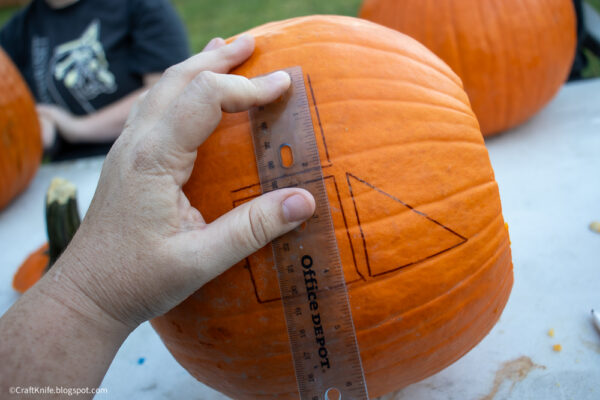 quilt block jack-o-lantern